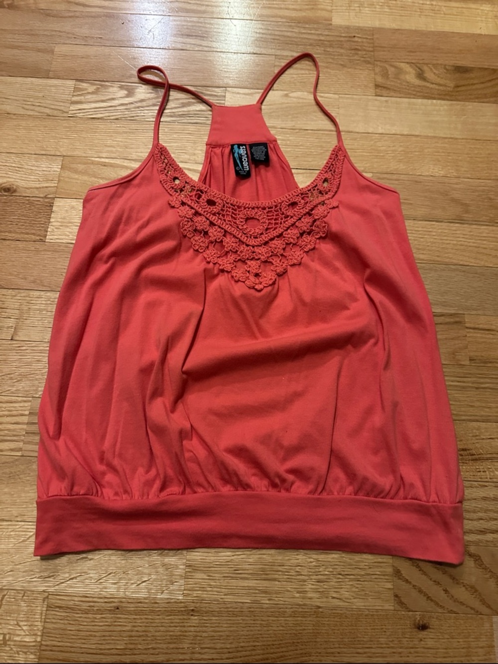 Weavers Coral Crochet-Trim Racerback Camisole
